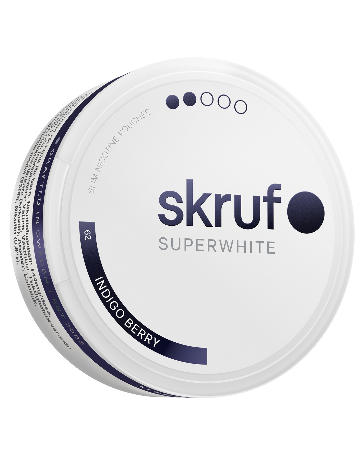 skruf SUPERWHITE no. 62 INDIGO BERRY MEDIUM STRENGTH