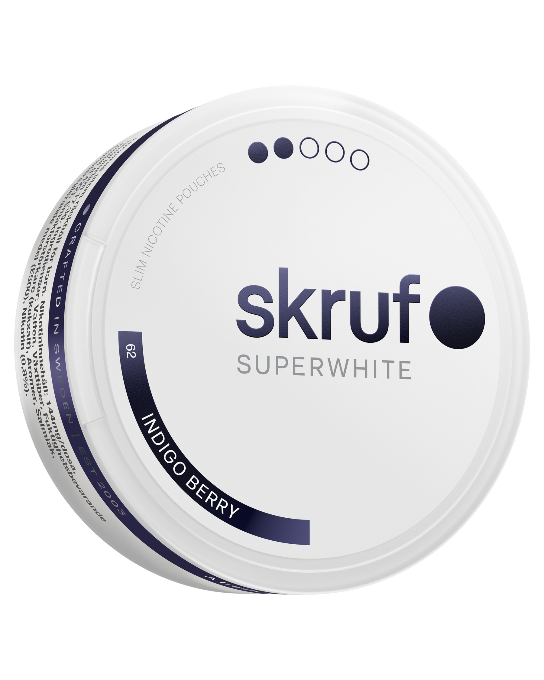 skruf SUPERWHITE no. 62 INDIGO BERRY MEDIUM STRENGTH