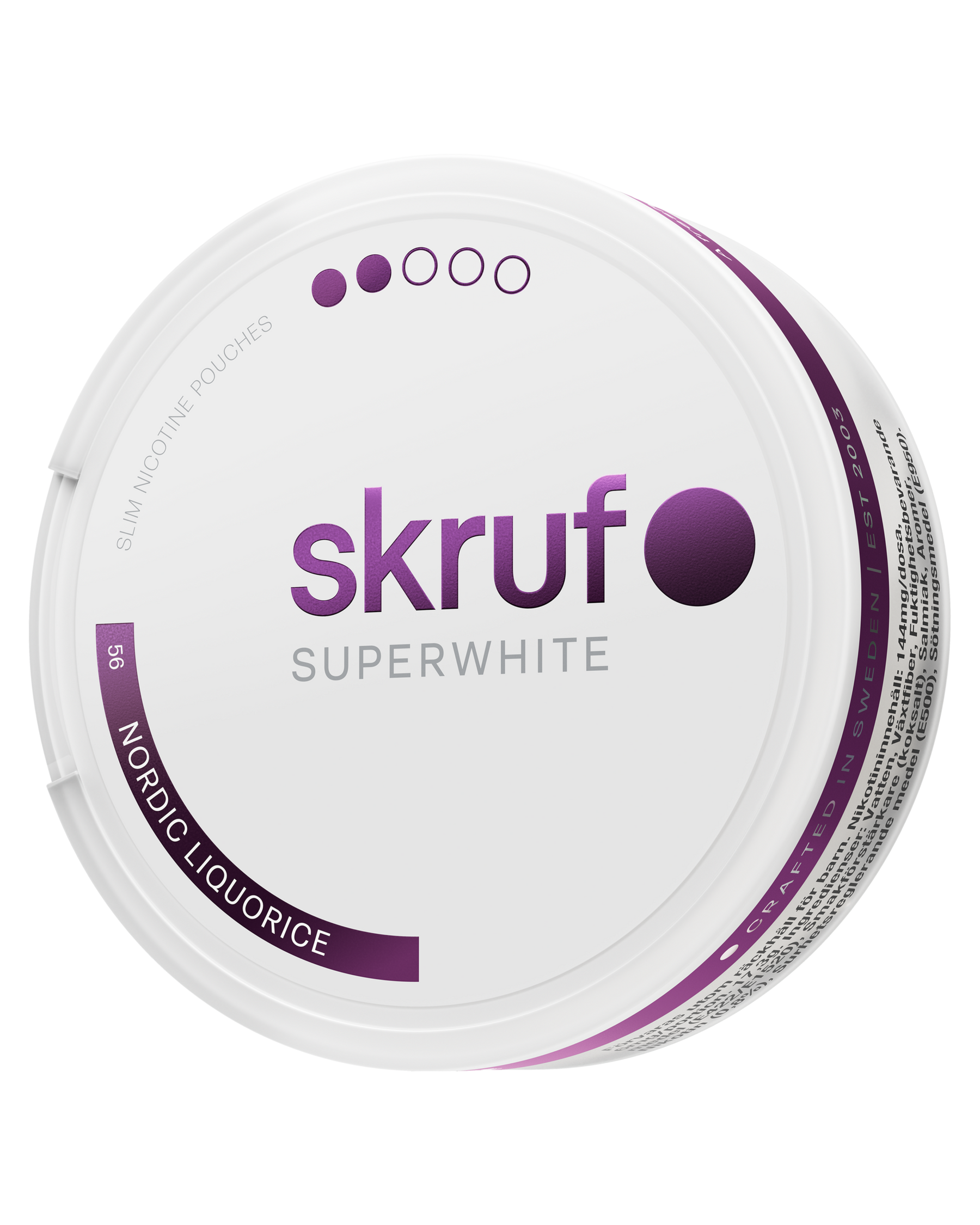 skruf SUPERWHITE no. 56 NORDIC LIQUORICE MEDIUM STRENGTH - bild 3