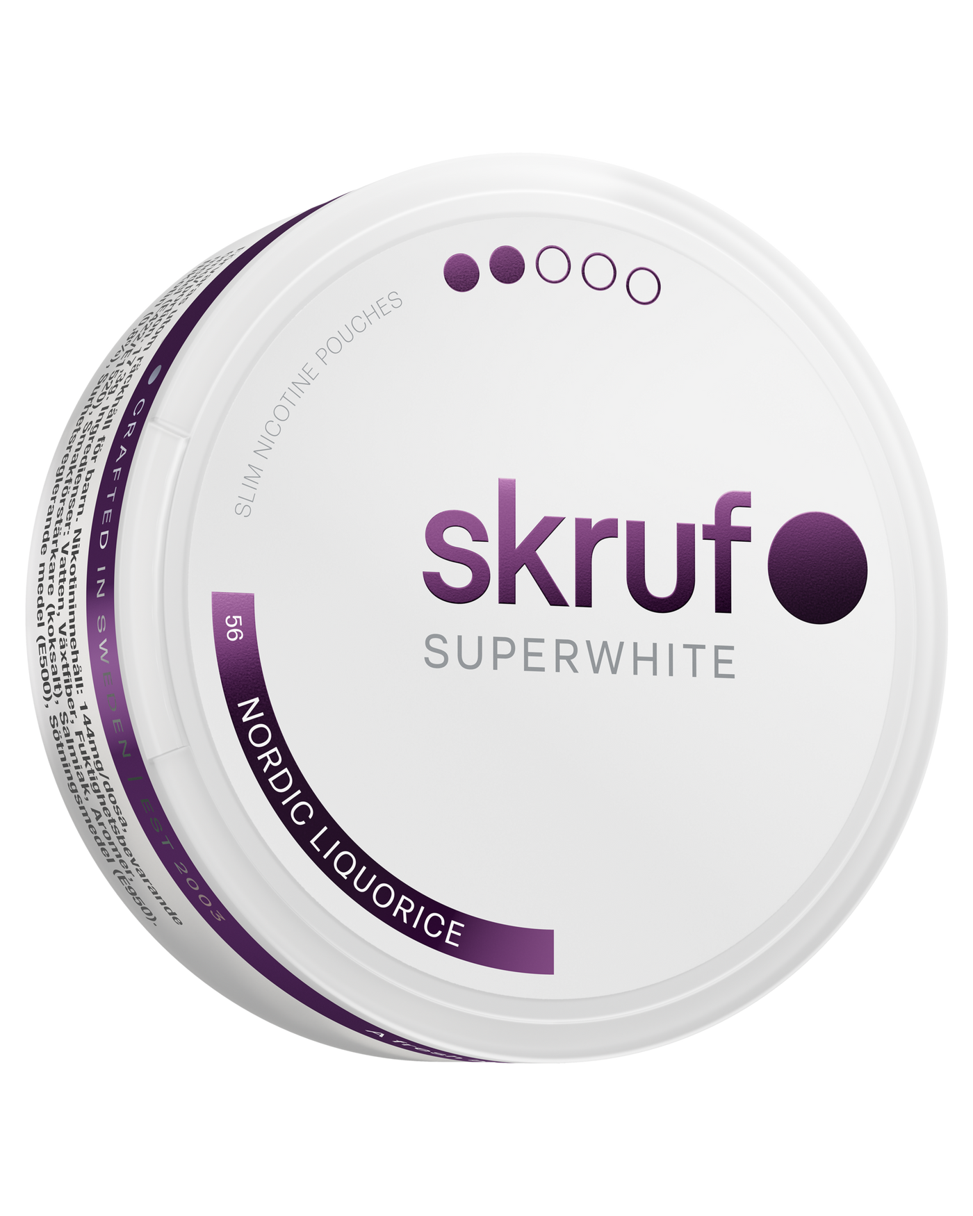 skruf SUPERWHITE no. 56 NORDIC LIQUORICE MEDIUM STRENGTH
