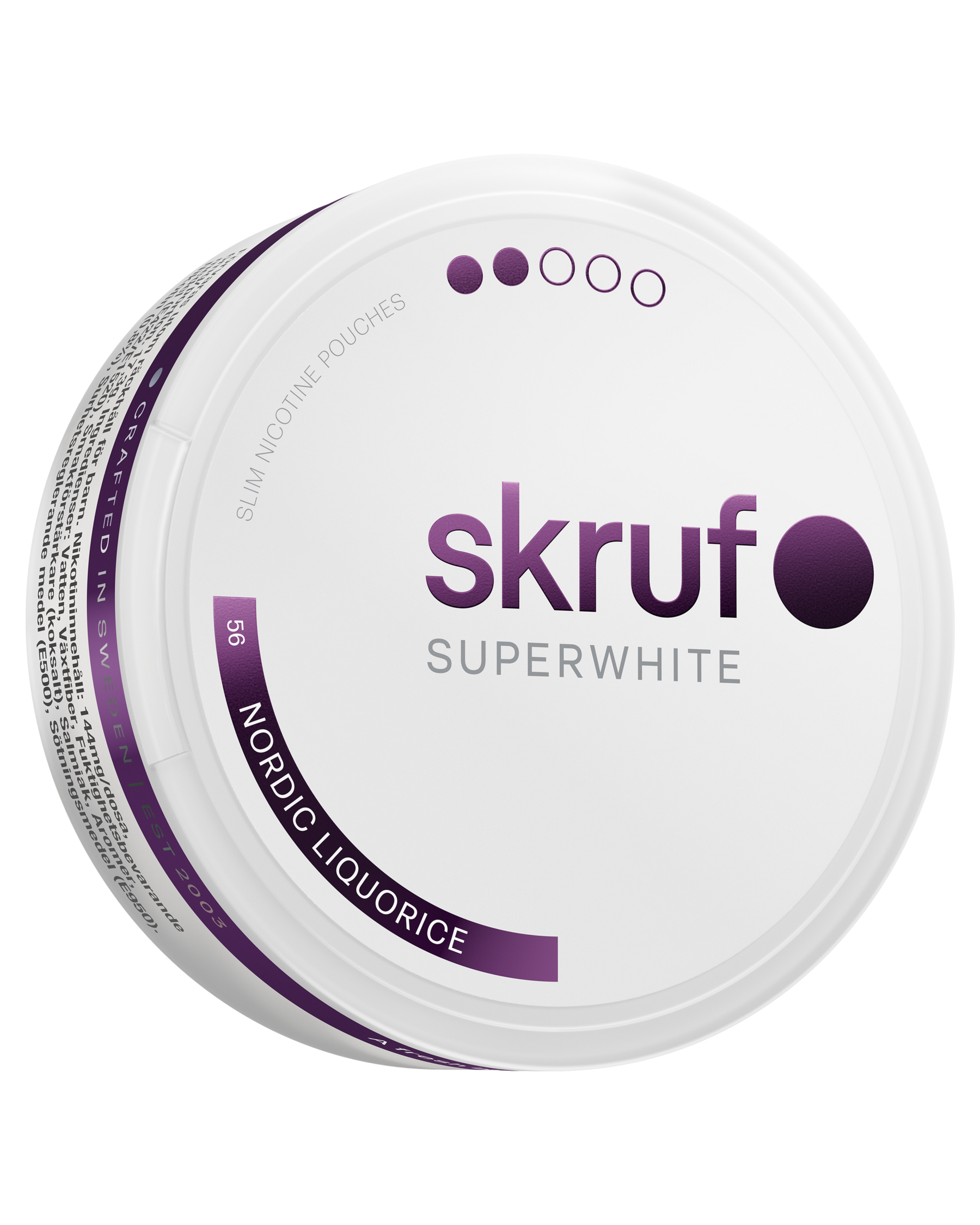 skruf SUPERWHITE no. 56 NORDIC LIQUORICE MEDIUM STRENGTH