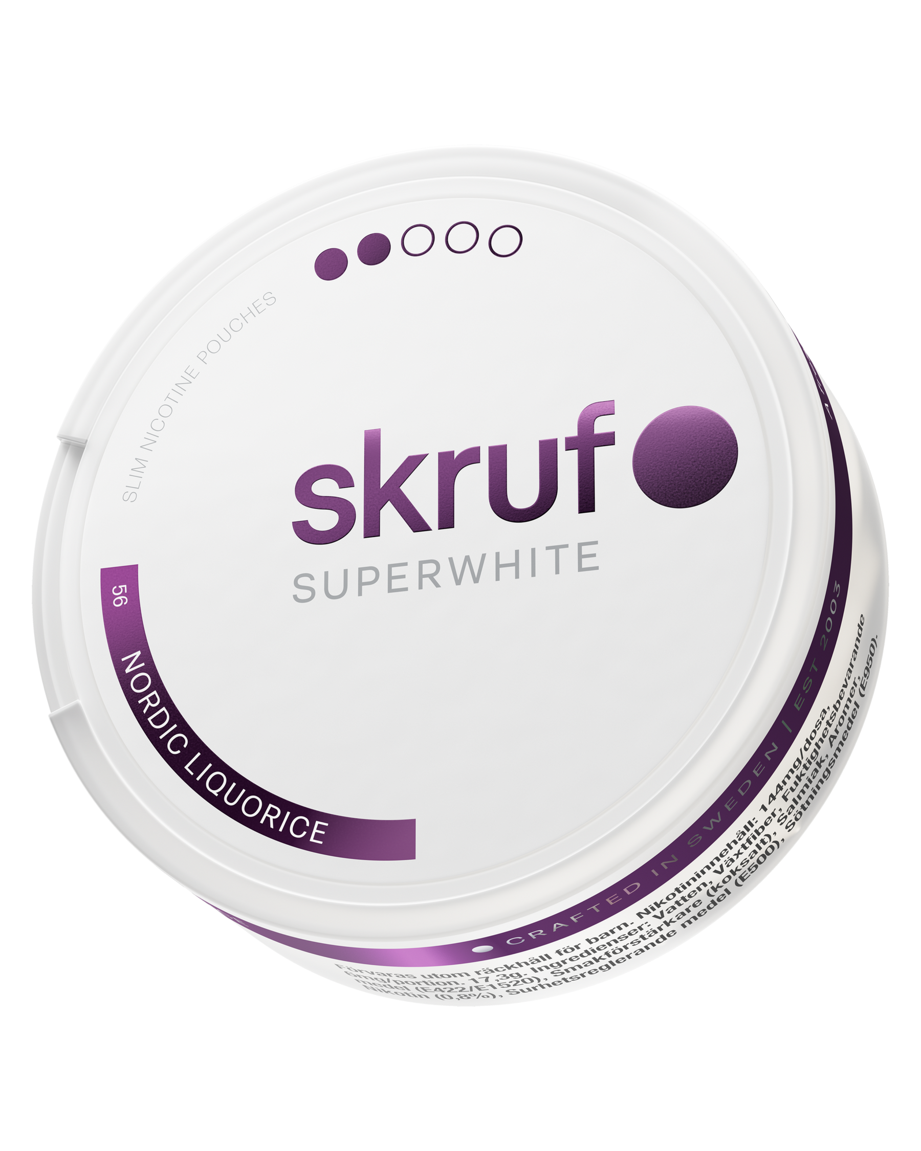 skruf SUPERWHITE no. 56 NORDIC LIQUORICE MEDIUM STRENGTH - bild 4