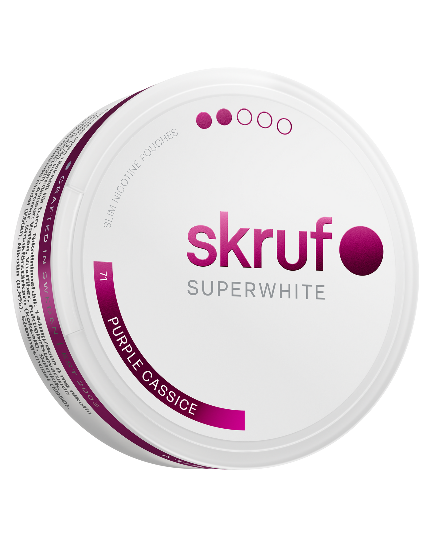 skruf SUPERWHITE no. 71 PURPLE CASSICE MEDIUM STRENGTH