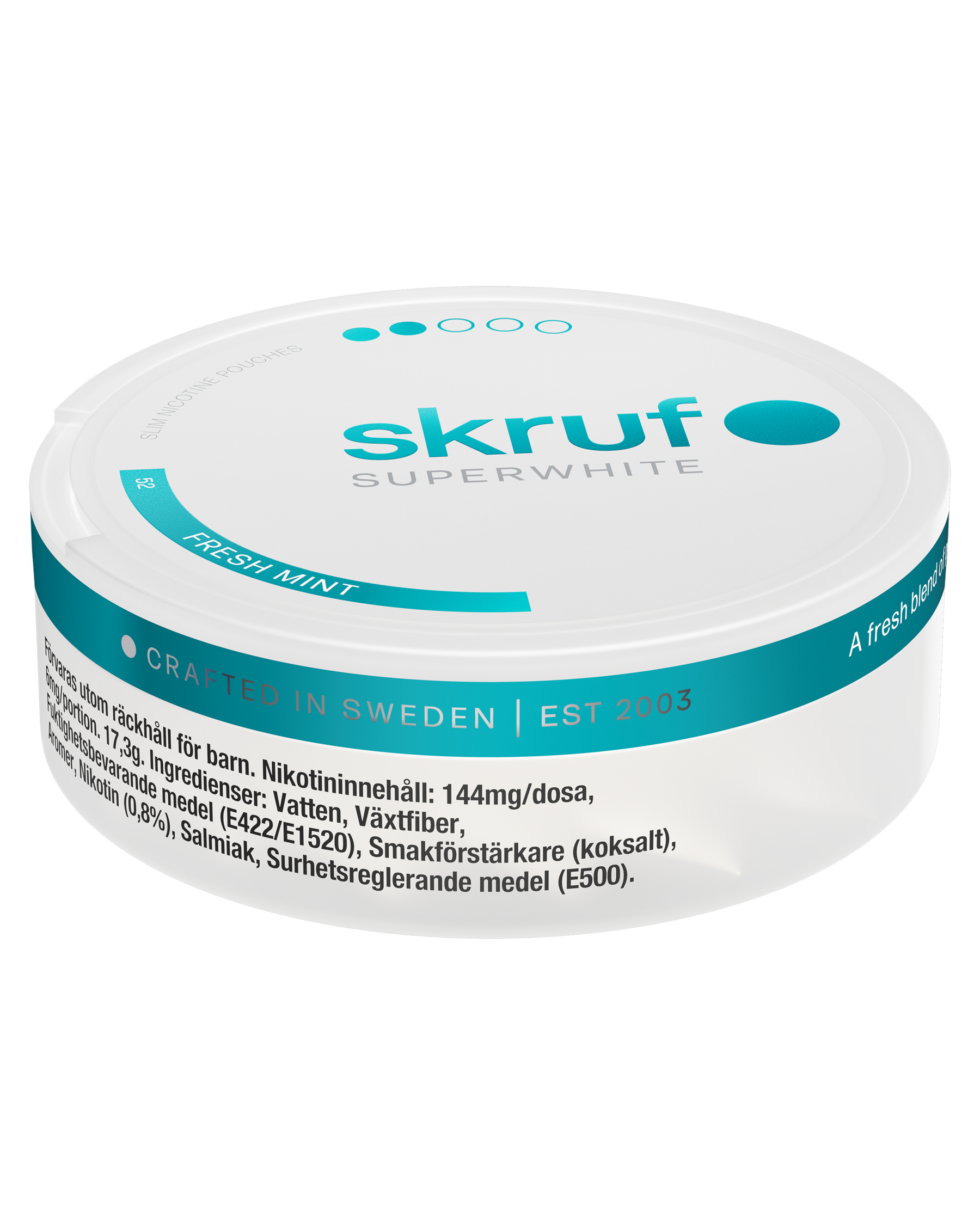 skruf SUPERWHITE no. 52 FRESH MINT MEDIUM STRENGTH - bild 2