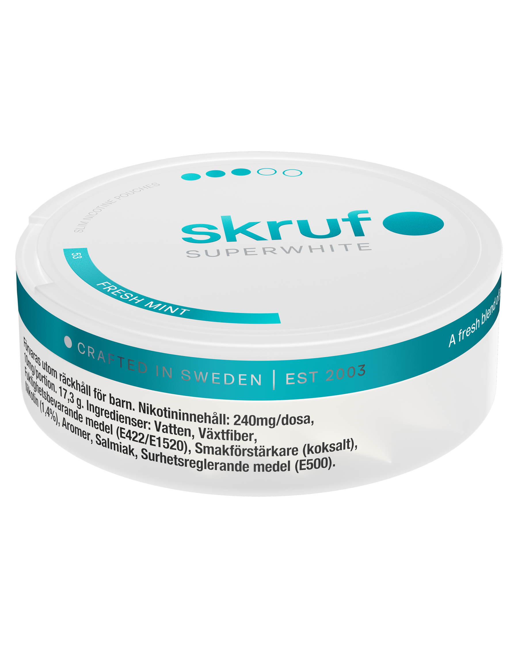 skruf SUPERWHITE no. 53 FRESH MINT STRONG - bild 2