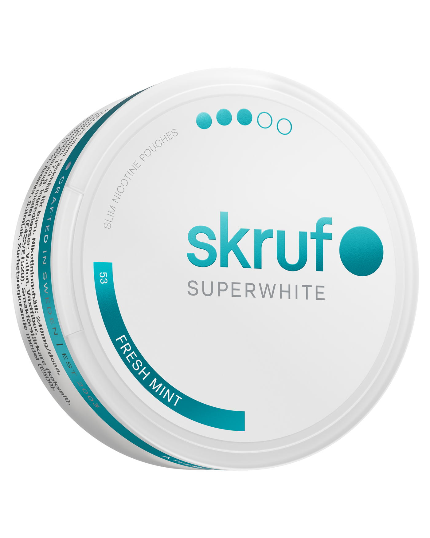 skruf SUPERWHITE no. 53 FRESH MINT STRONG