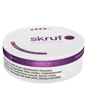 skruf SUPERWHITE no. 58 NORDIC LIQUORICE XTRA STRONG - bild 2