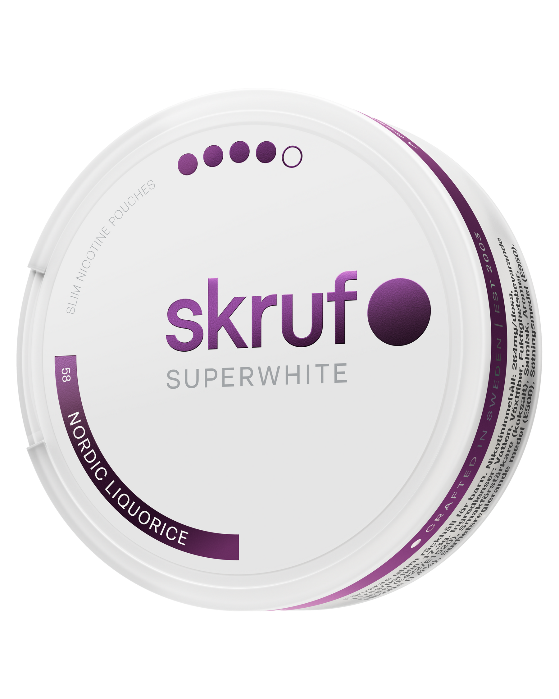 skruf SUPERWHITE no. 58 NORDIC LIQUORICE XTRA STRONG - bild 3