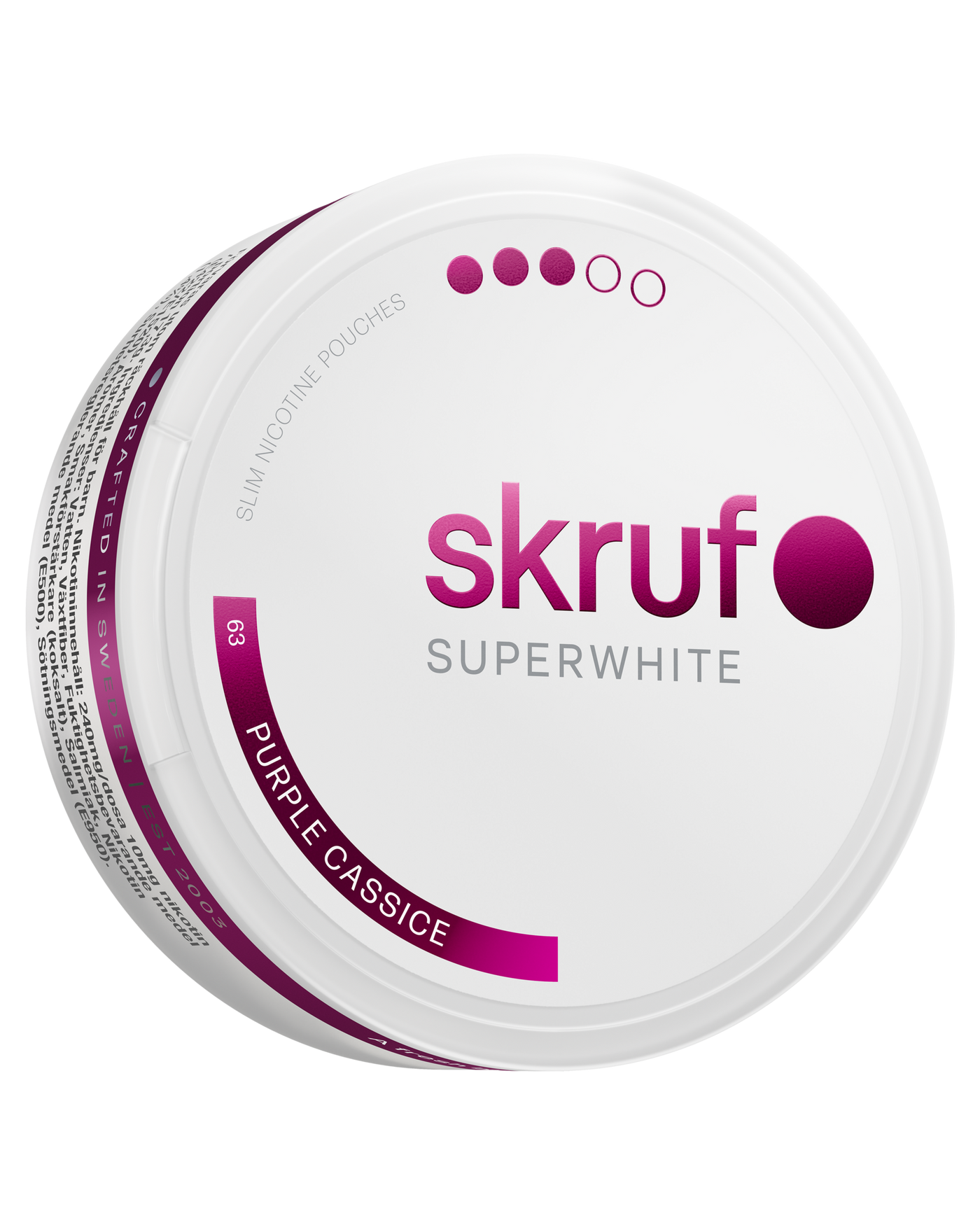 skruf SUPERWHITE no. 63 PURPLE CASSICE STRONG