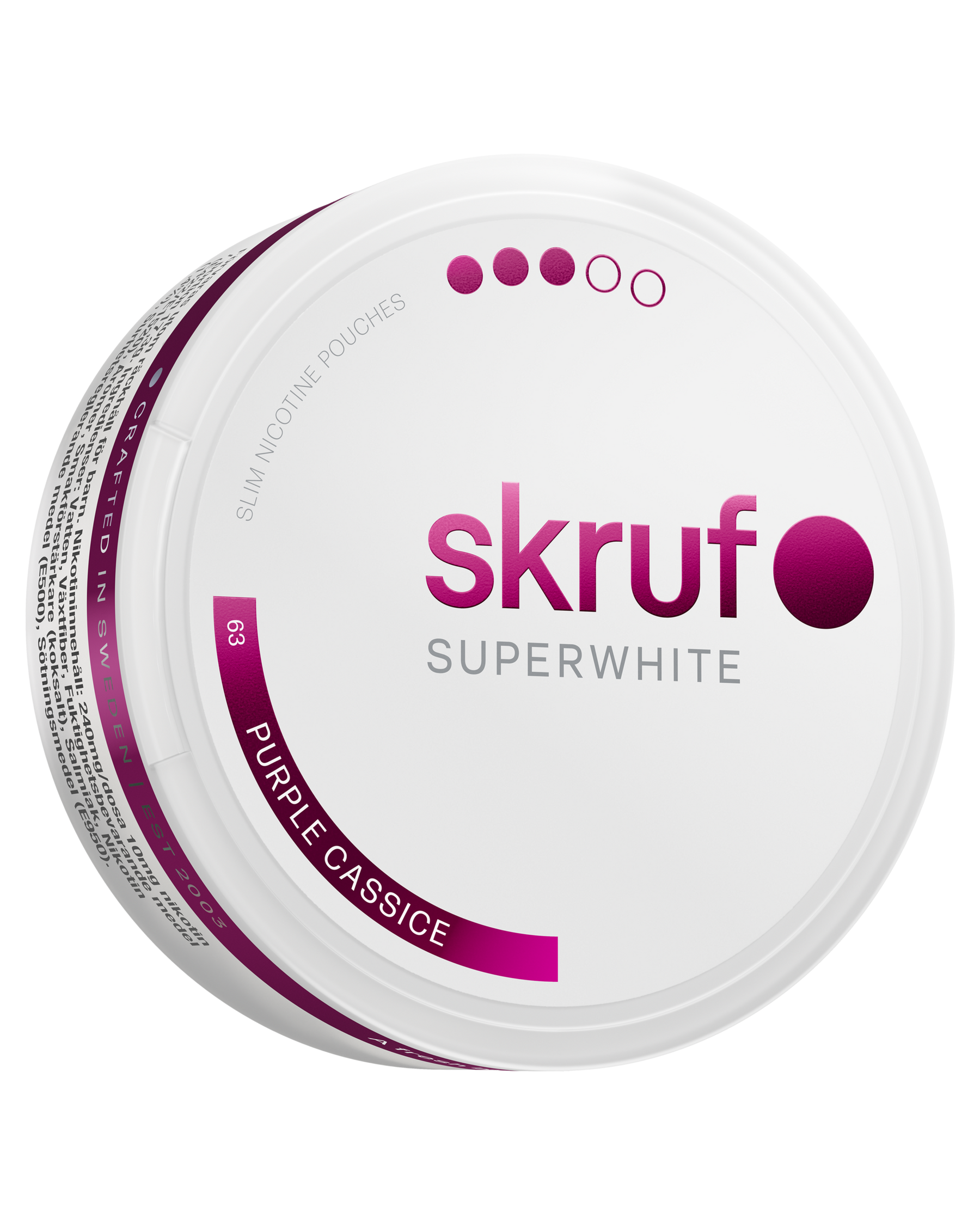 skruf SUPERWHITE no. 63 PURPLE CASSICE STRONG